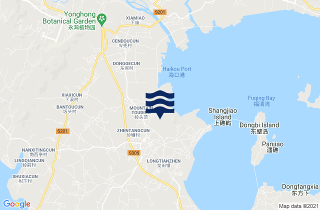 Longtian, Chinaの潮見表地図