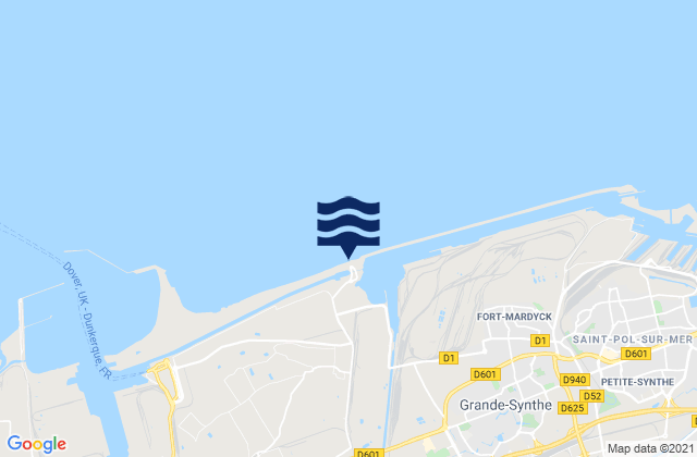 Looberghe, Franceの潮見表地図