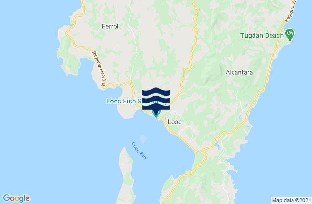 Looc, Philippinesの潮見表地図