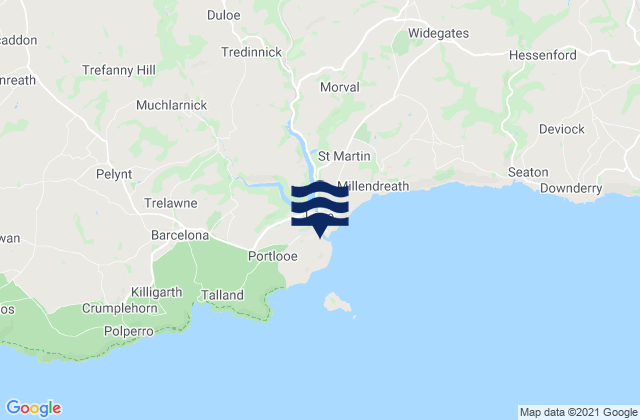 Looe, United Kingdomの潮見表地図