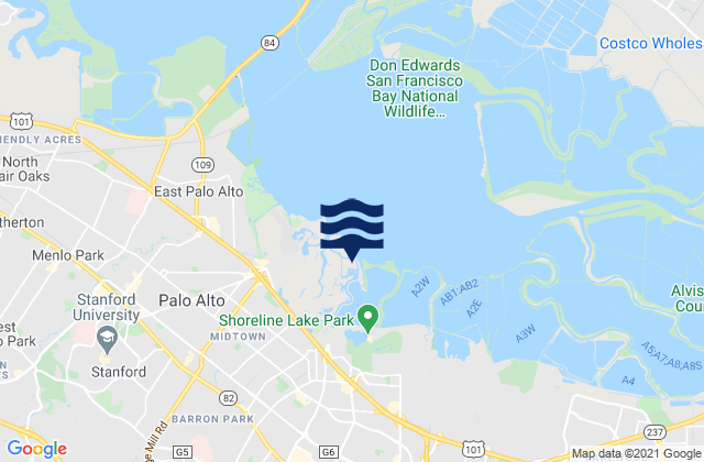 Los Altos Hills, United Statesの潮見表地図