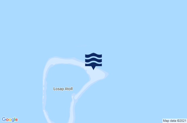 Losap Atoll, Micronesiaの潮見表地図
