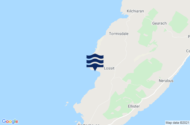 Lossit Bay, United Kingdomの潮見表地図