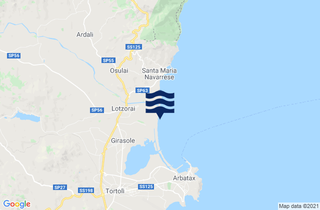 Lotzorai, Italyの潮見表地図