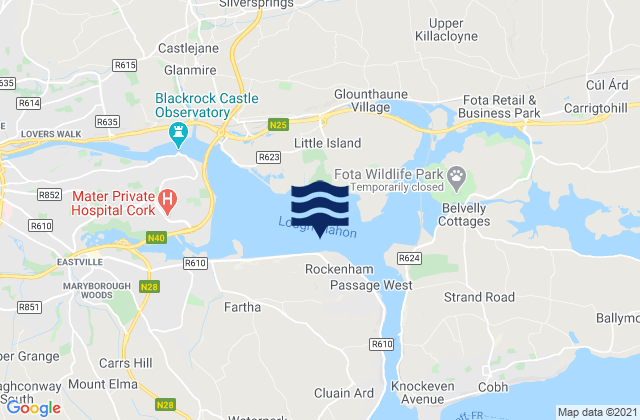 Lough Mahon, Irelandの潮見表地図