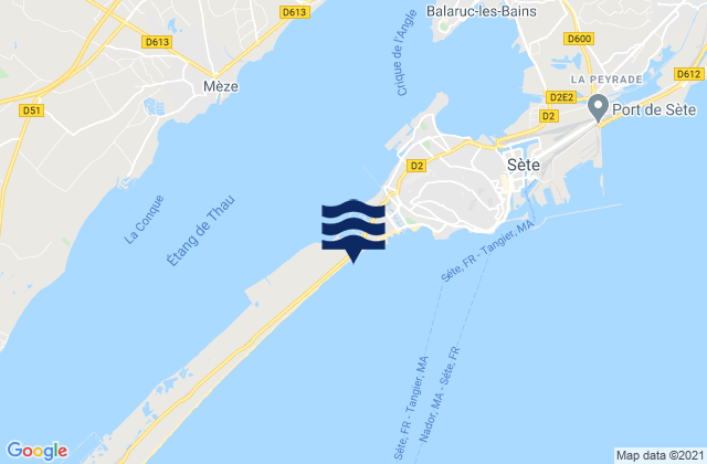 Loupian, Franceの潮見表地図
