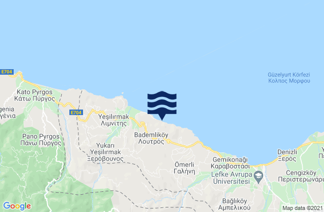 Loutrós, Cyprusの潮見表地図