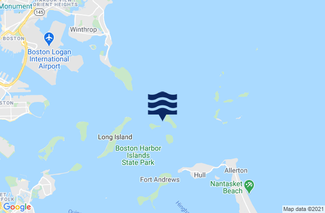 Lovell Island west of, United Statesの潮見表地図