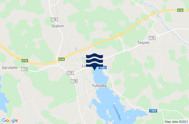 Lovisa, Finlandの潮見表地図
