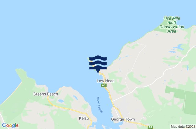Low Head, Australiaの潮見表地図