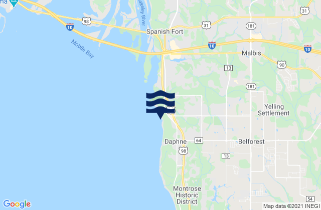 Loxley, United Statesの潮見表地図