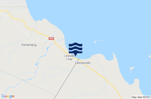 Loyada, Djiboutiの潮見表地図