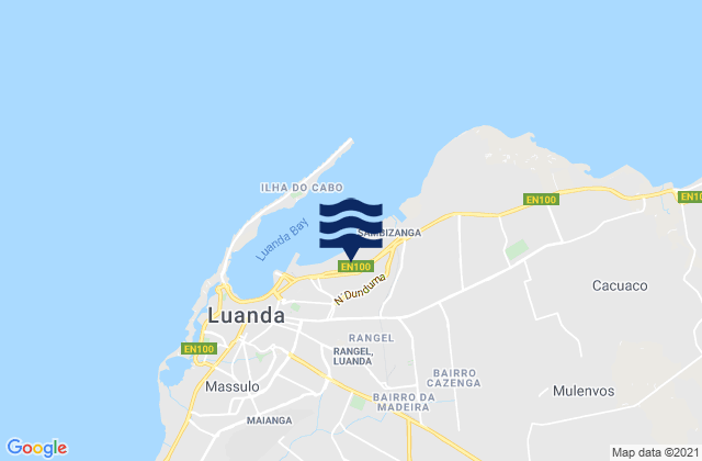 Luanda Municipality, Angolaの潮見表地図