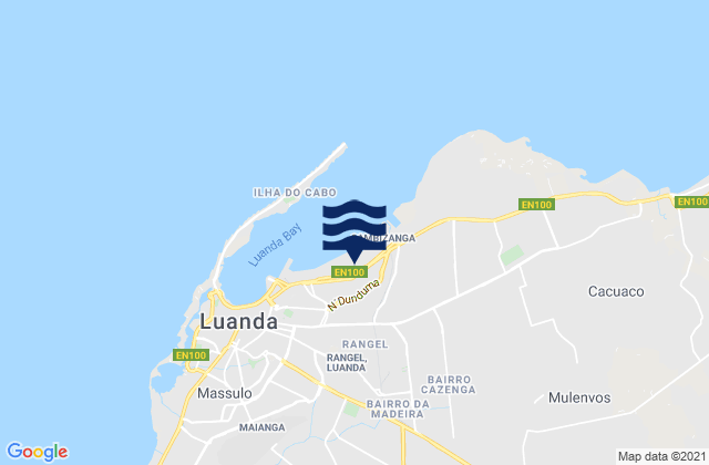 Luanda Province, Angolaの潮見表地図