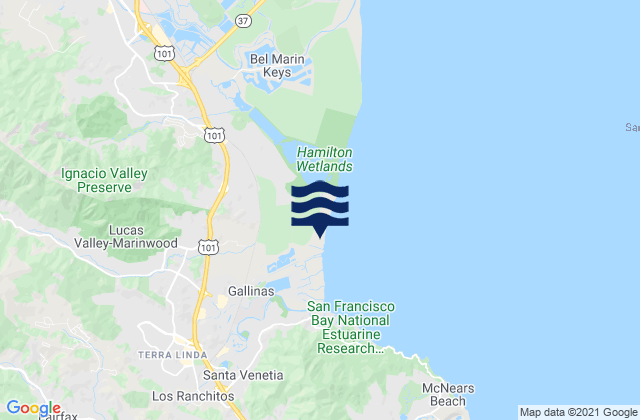 Lucas Valley-Marinwood, United Statesの潮見表地図