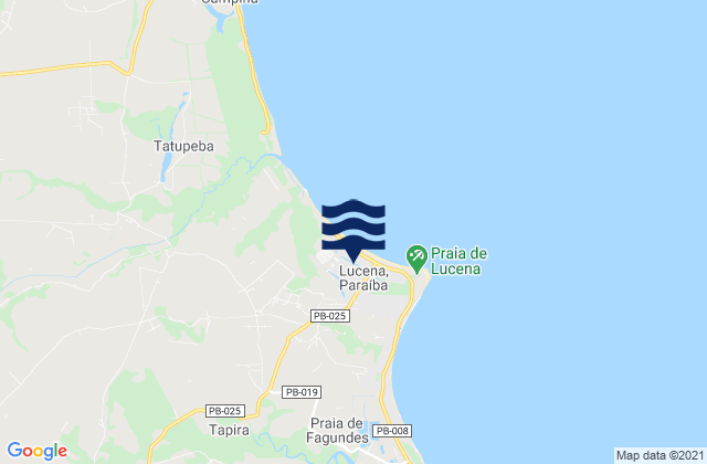 Lucena, Brazilの潮見表地図