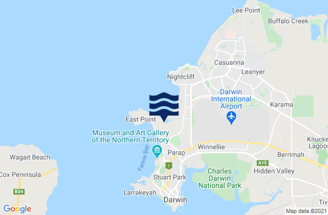 Ludmilla, Australiaの潮見表地図