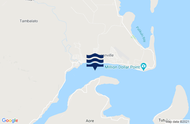 Luganville Wharf, New Caledoniaの潮見表地図
