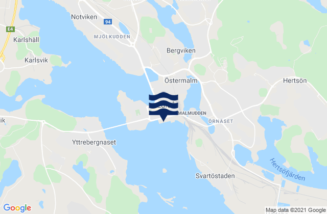 Luleå, Swedenの潮見表地図