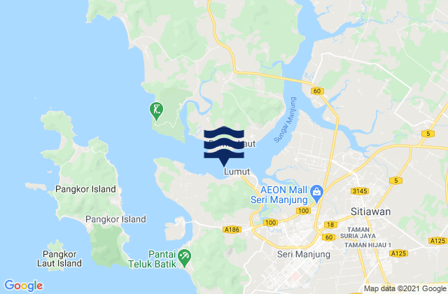 Lumut, Malaysiaの潮見表地図