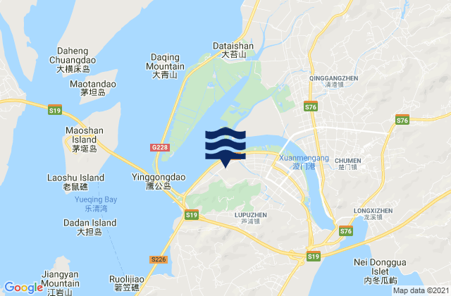 Lupu, Chinaの潮見表地図