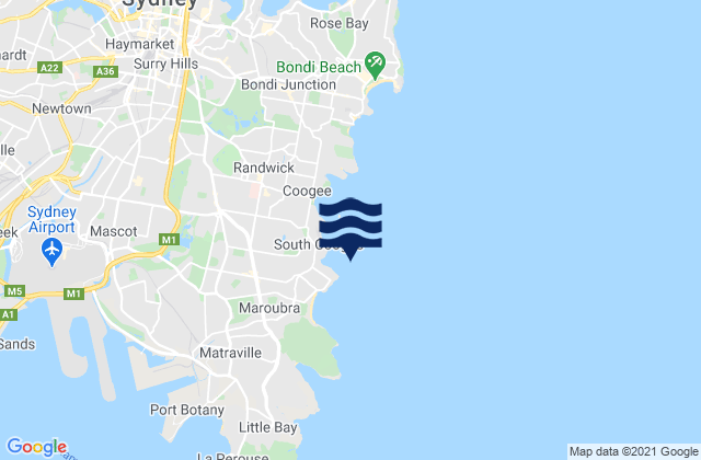 Lurline Bay, Australiaの潮見表地図