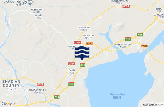 Lushikeng, Chinaの潮見表地図
