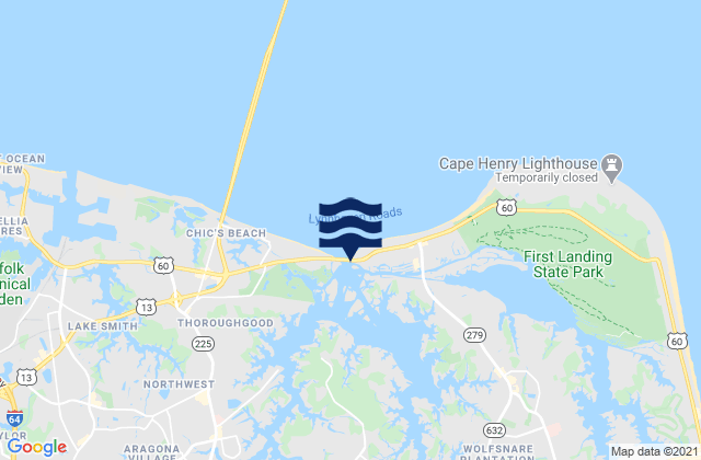 Lynnhaven Inlet (Virginia Pilots Dock), United Statesの潮見表地図