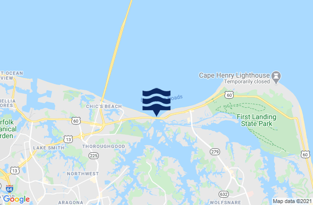 Lynnhaven Inlet, United Statesの潮見表地図