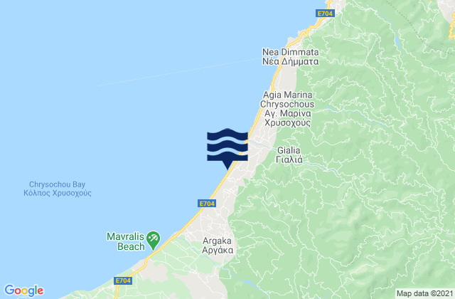 Lysós, Cyprusの潮見表地図