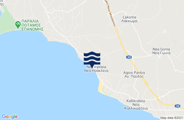 Lákkoma, Greeceの潮見表地図