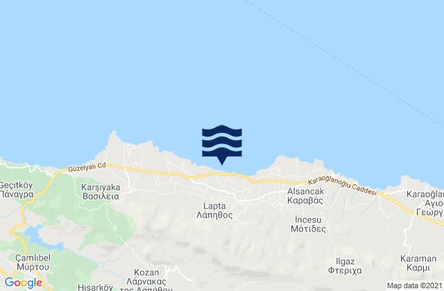 Lápithos, Cyprusの潮見表地図