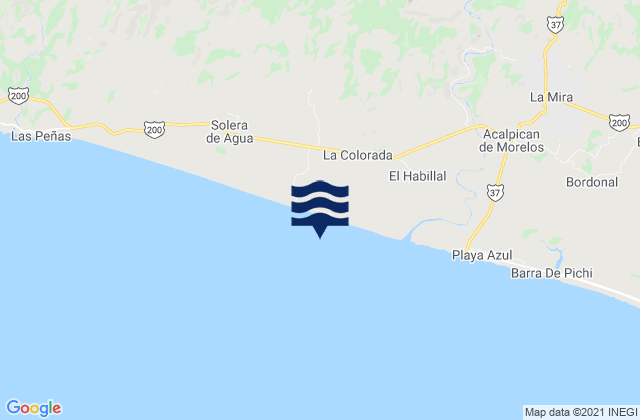 Lázaro Cárdenas, Mexicoの潮見表地図