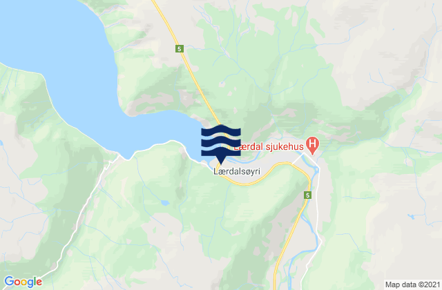 Lærdalsøyri, Norwayの潮見表地図