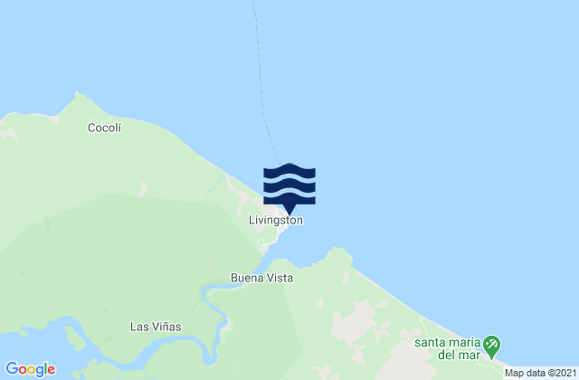 Lívingston, Guatemalaの潮見表地図