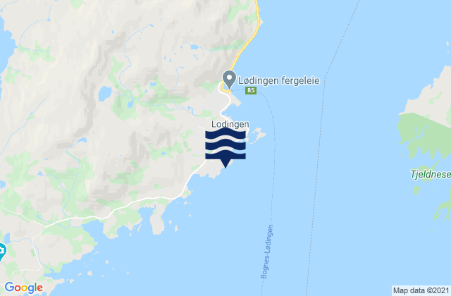 Lødingen, Norwayの潮見表地図
