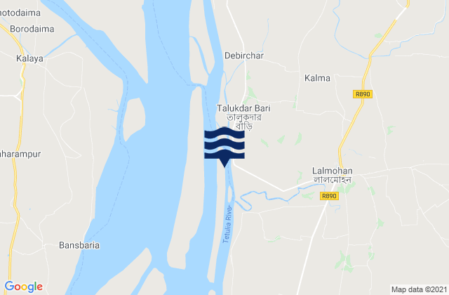 Lālmohan, Bangladeshの潮見表地図
