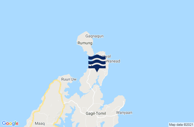 Maap Municipality, Micronesiaの潮見表地図