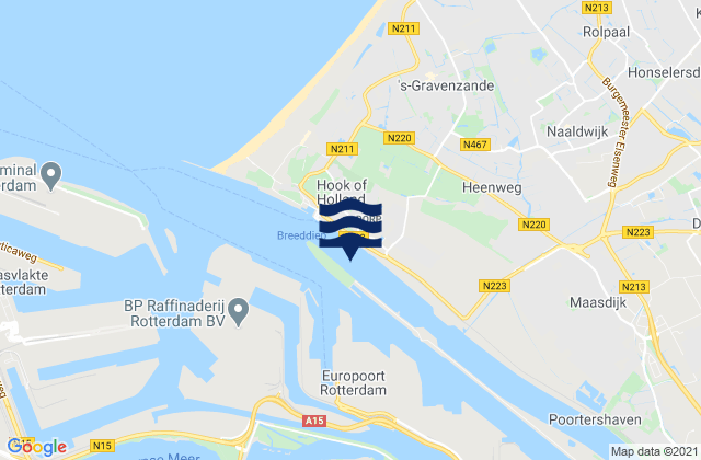 Maasdijk, Netherlandsの潮見表地図