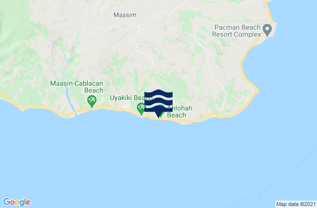 Maasin Beach, Philippinesの潮見表地図