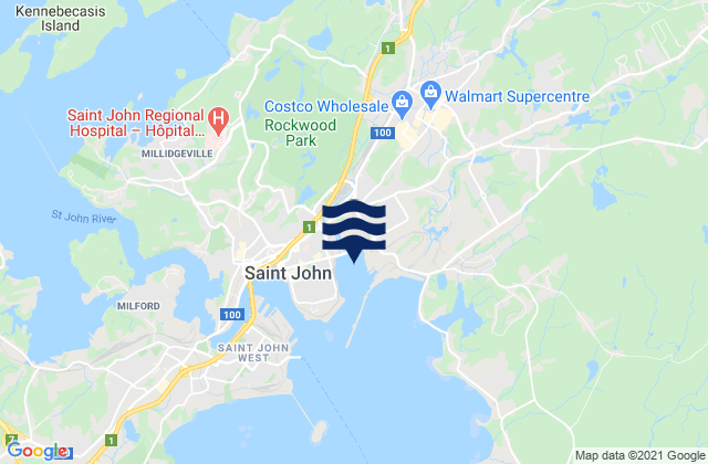 MacDonalds Point, Canadaの潮見表地図