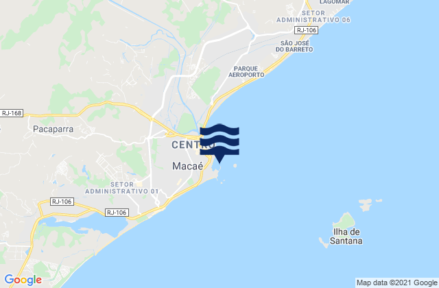 Macae (Imbitiba Bay), Brazilの潮見表地図