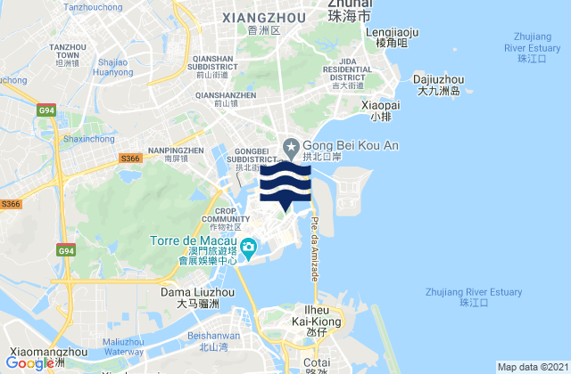 Macau, Macaoの潮見表地図