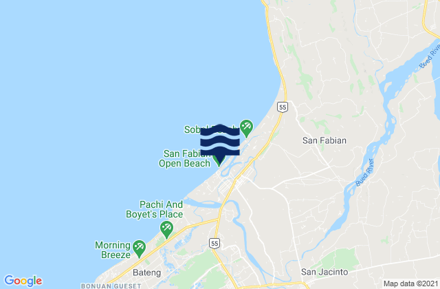 Macayug, Philippinesの潮見表地図