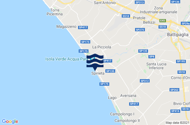Macchia, Italyの潮見表地図