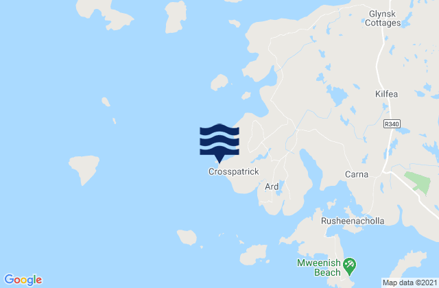 Mace Head, Irelandの潮見表地図