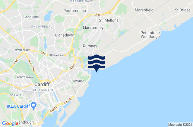Machen, United Kingdomの潮見表地図