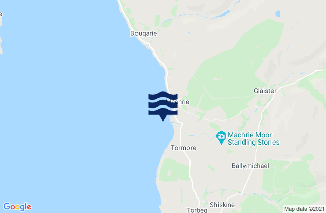 Machrie Bay, United Kingdomの潮見表地図