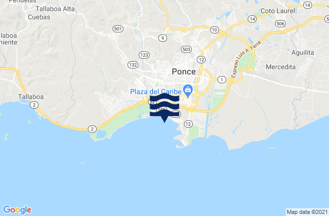 Machuelo Arriba Barrio, Puerto Ricoの潮見表地図