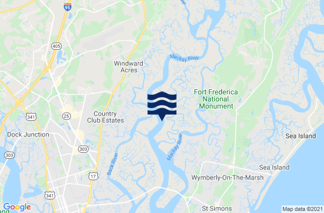 Mackay River (daymark 239), United Statesの潮見表地図